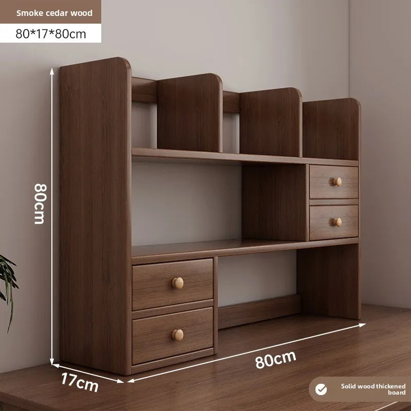 Firm Desktop bookshelf shelf bedroom office table small multi-layer shelf living room desk storage simple bookcase
