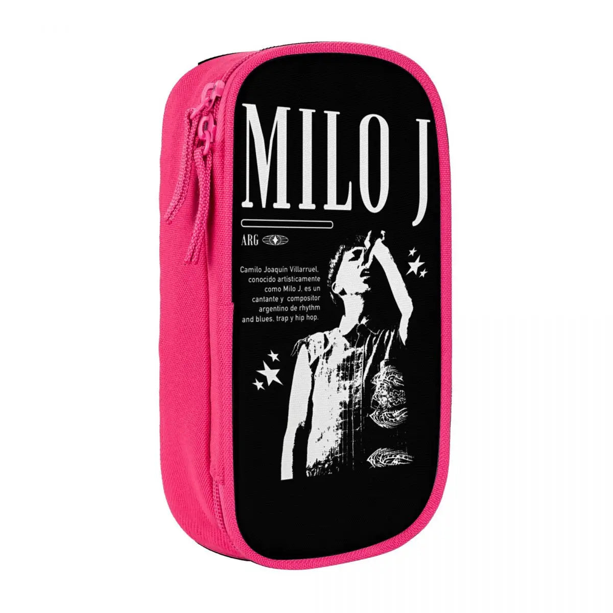 Cute Rapper Milo J Pencil Case Singer 166 Pencilcases Pen Holder for Girls Boys Large Storage Bag Office Zipper Stationery