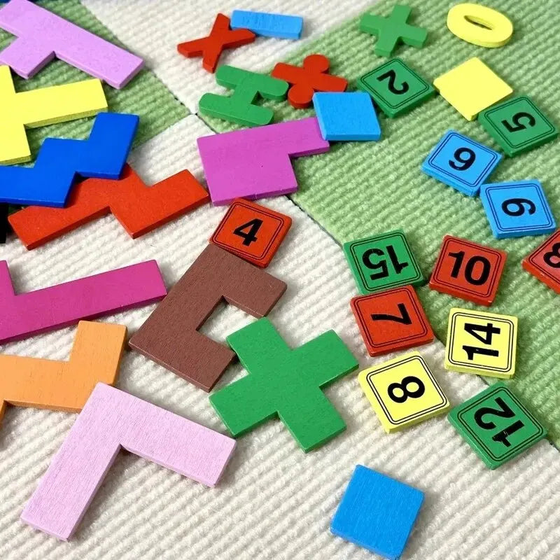 3 In 1 Wooden Puzzles Color Cognitive Sorting Mathematical Calculation Intelligence Puzzle Jigsaw Board For Kids