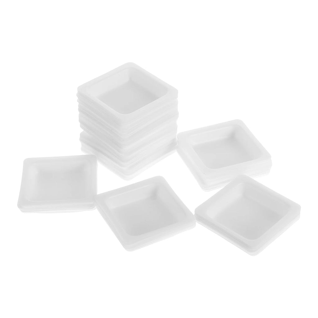 100Pcs Weigh Boats Sturdy Plastic Measuring Weigh Boat for Labs Home Hospital Accurate Sample Weighing Trays Chemistry Weighing