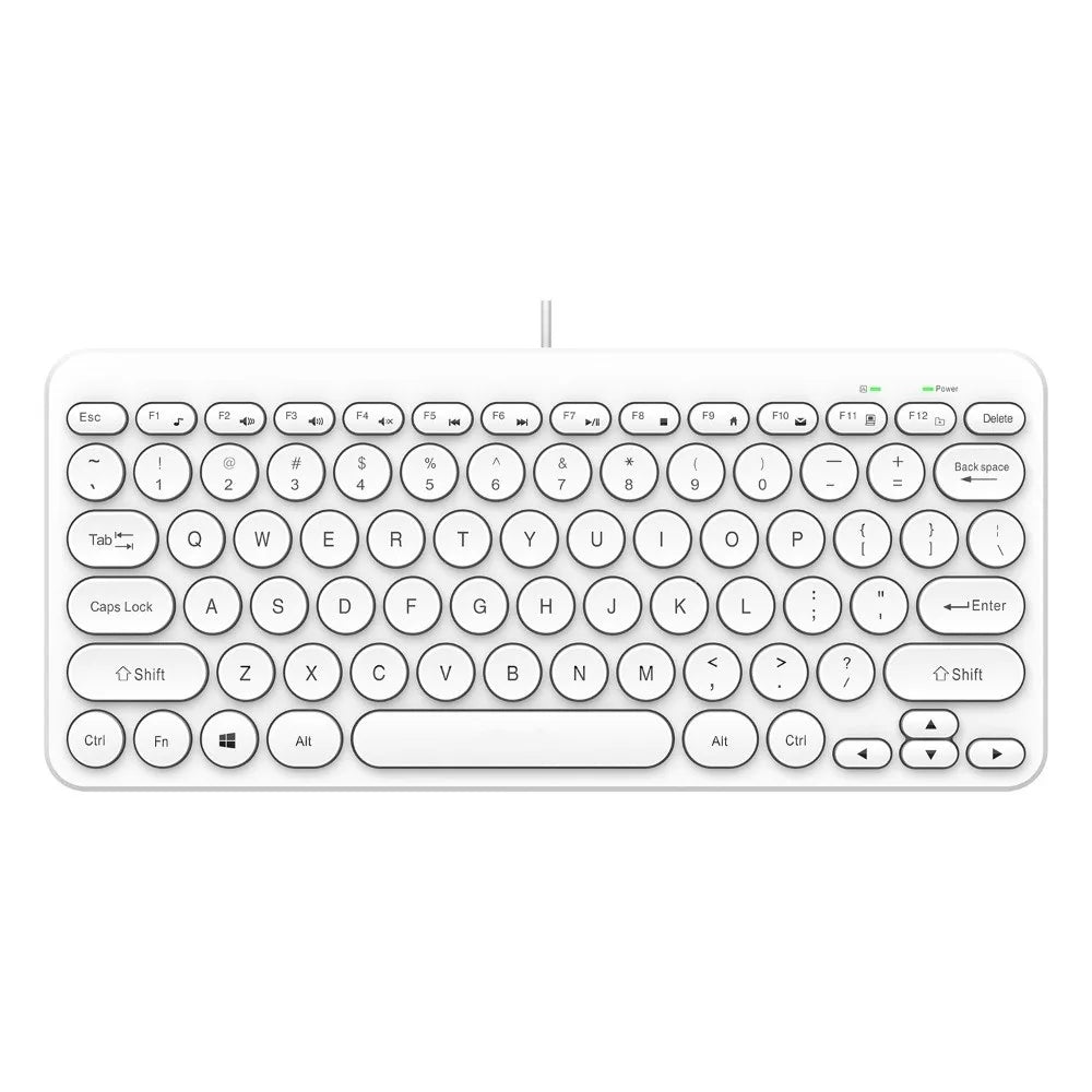 Plug Play USB Wired Keyboard Mute Slim Replaceable Keyboard Lightweight 78 Keys Keyboard Desktop Computer