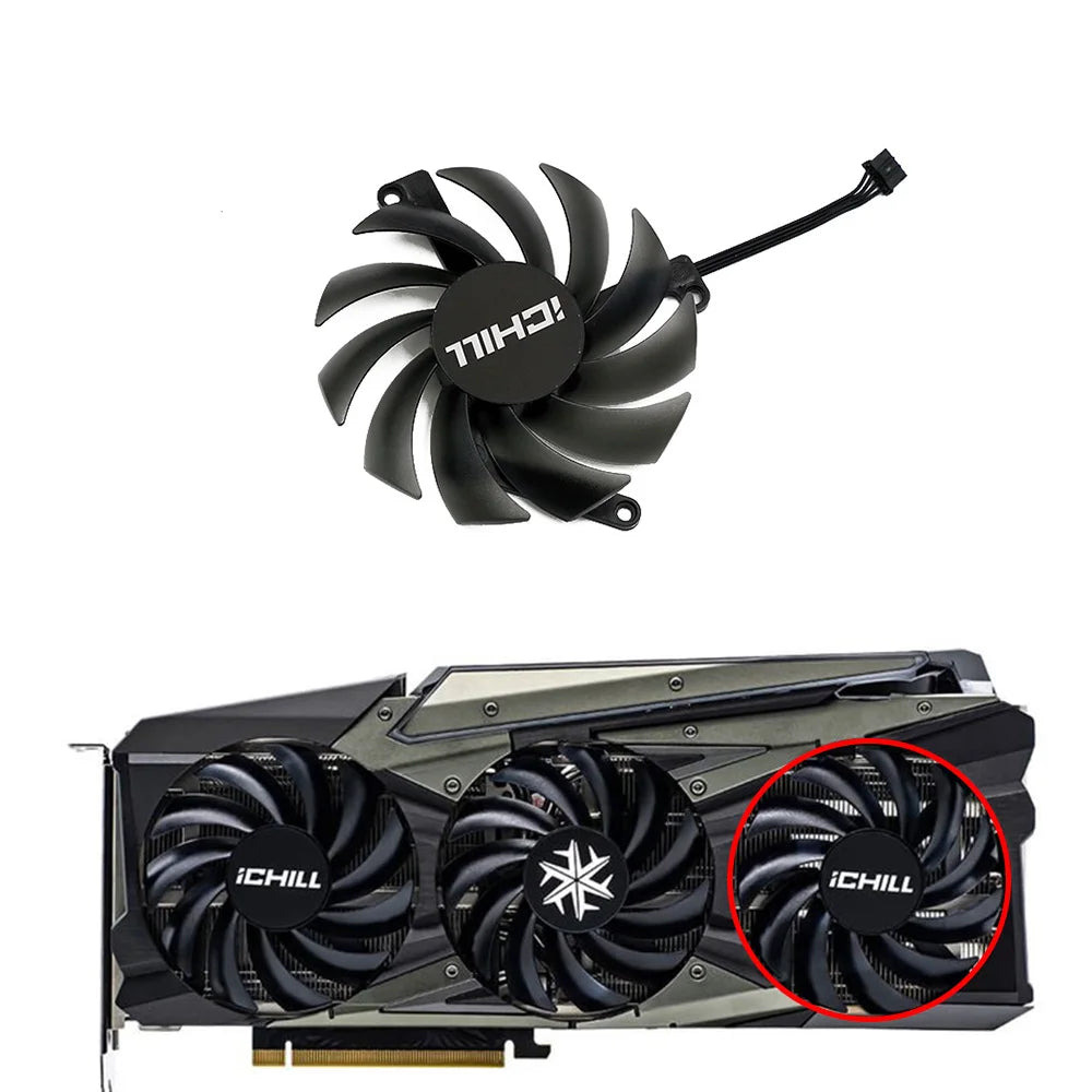 85MM 4PIN CF-12915S RTX3060 RTX3070 GPU Fan for INNO3D Geforce RTX 3060 3060TI 3070 3070 TI Ichill X3 Graphics Cooler Fan