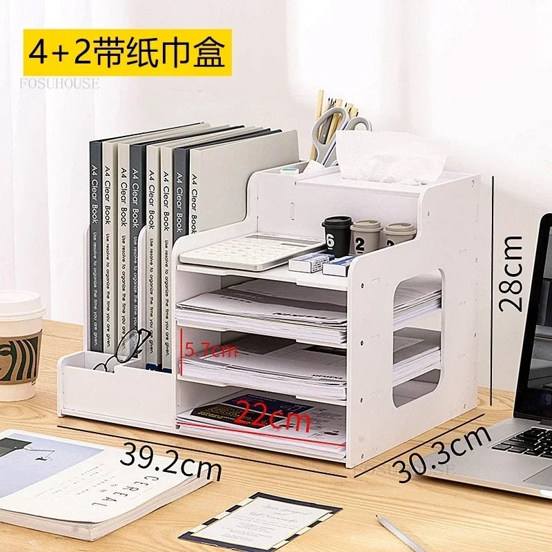 Office Filing Cabinet Storage Box Information Rack Office Furniture Large-capacity Desktop Storage File Rack Multi-layer Cabinet