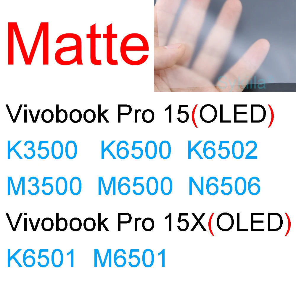 Screen Protector for ASUS Vivobook N6506 S5506 S5507 M5506 M5606 S5406 M5406 M7601 M7600 N7600 HD Clear Matte Frosted Skin Film