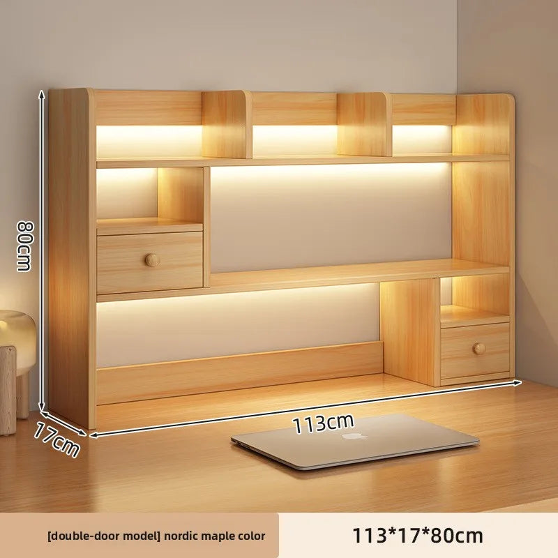 New model Desktop bookshelf shelf bedroom office table small multi-layer shelf living room desk storage simple bookcase