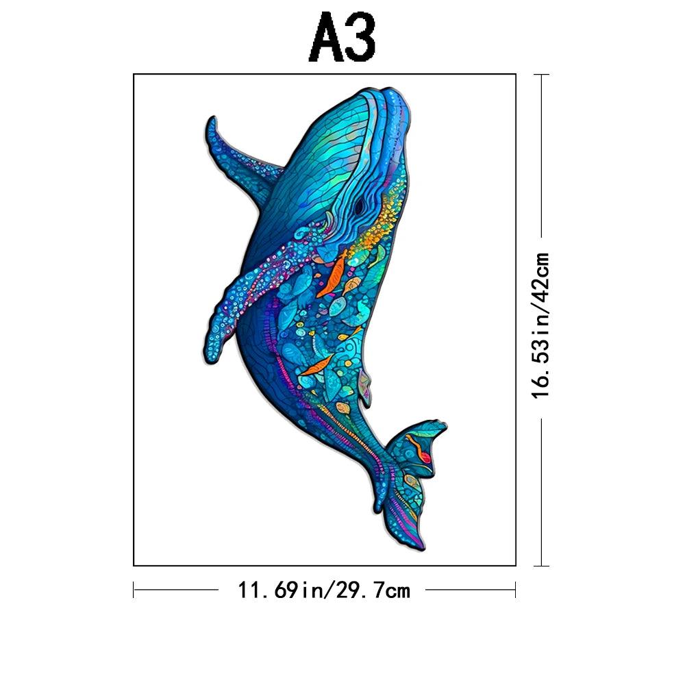 Adult advanced plywood puzzle, unique irregular animal shaped particles, suitable for home games and home decoration - ideal gif