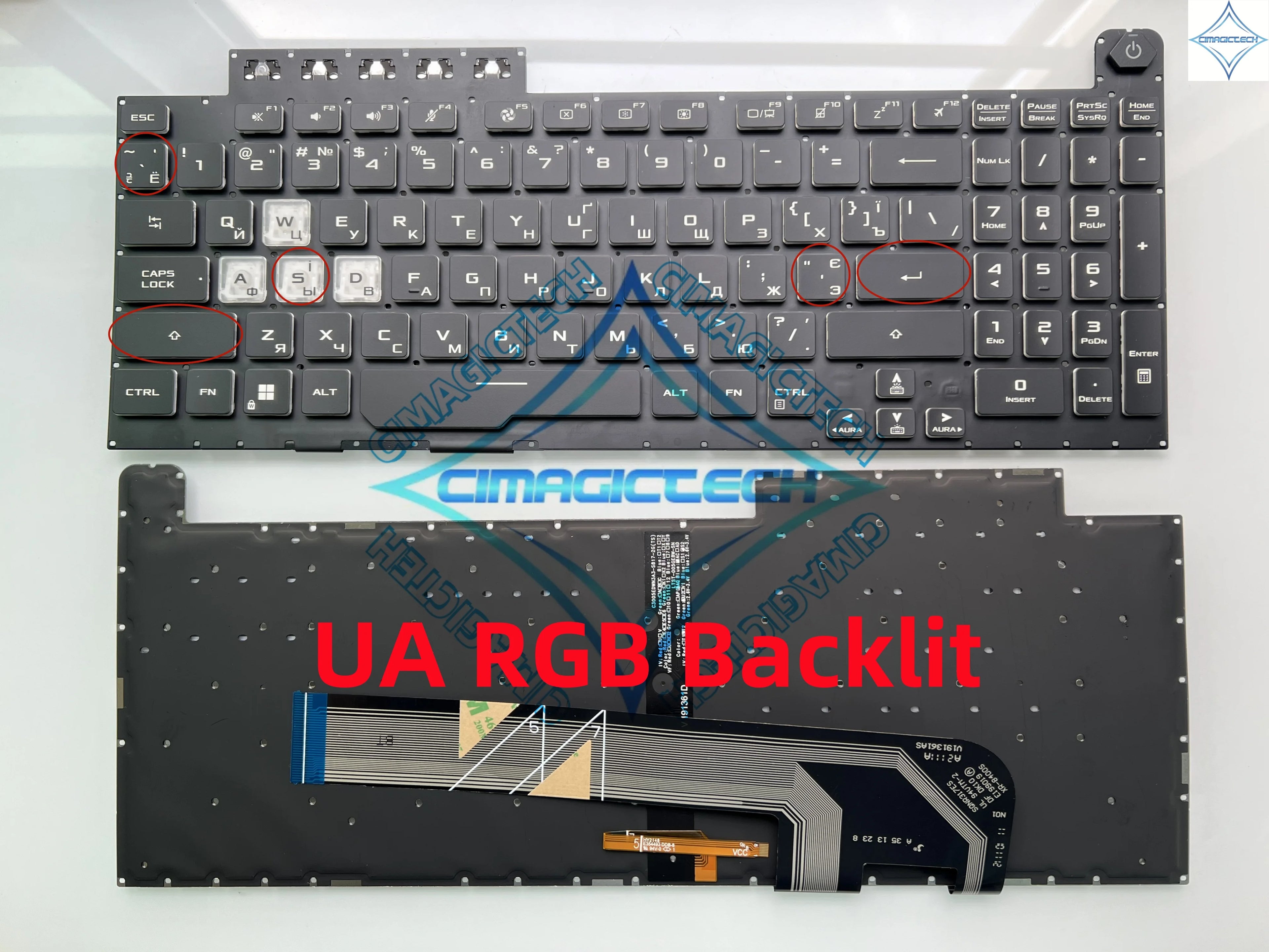 New US UA Arabic Ukrainian Russian For ASUS TUF Gaming F15 FX506 FA506 FX506H FX506LI FX506LH F17 FX706 FA706 FX706LI Keyboard