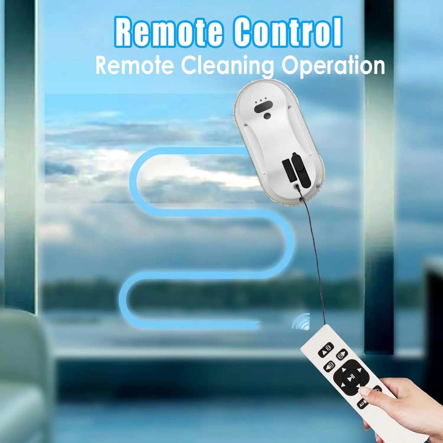 Household Window Automatic Water Spray Cleaning Robot,Remote Control Electric Window Wiper,Household Glass Wiper Vacuum Cleaner