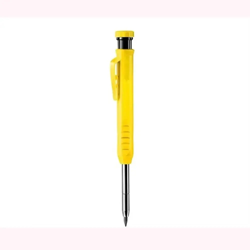 2.8mm Woodworking Pencil Deep Hole Marking Long Head Solid Carpenter Pencil Built-in Sharpener Metal Woodworking Marking Tool