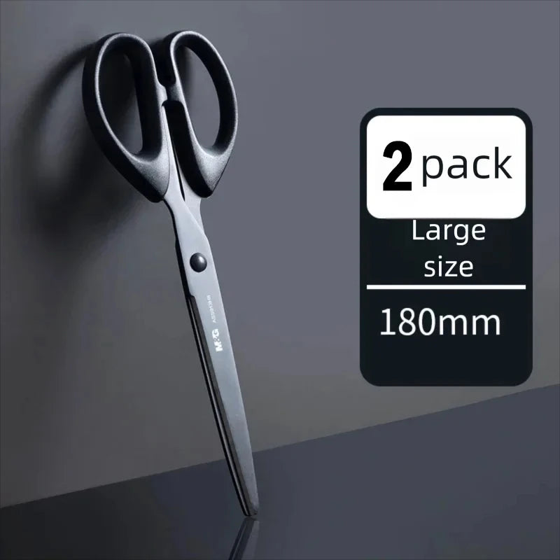 M&G Black Blade Scissors 160/180mm Rust-Proof Sharp for Student Paper Cutting Tailor Household & Office Supplies
