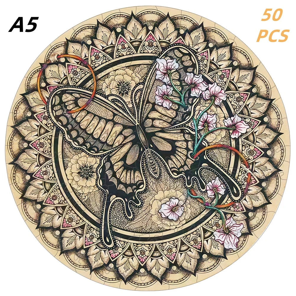 Seashell Wooden Puzzle for Adults Game Whimsy Coastal Ocean Decor Wood Jigsaw Art  Puzzle Board Educational Christmas Gifts Toys