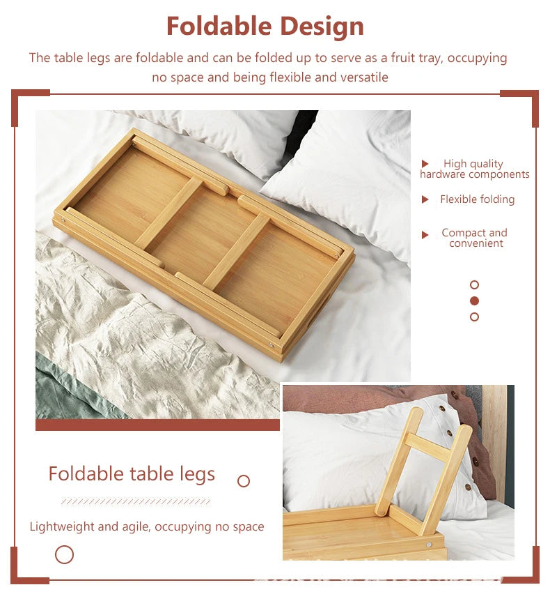 Laptop Table Stand Lap Desk/Stand/Table Adjustable Riser Portable Laptop Cooling Holder desk for bed Wood Bed Tray