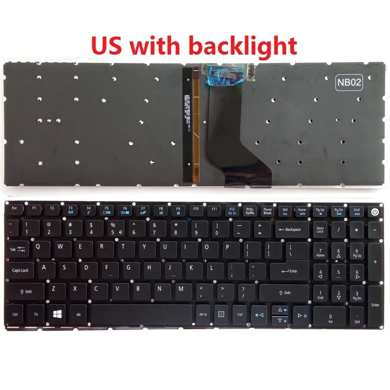 Russian/US/UK/Spanish laptop keyboard FOR Acer Aspire 7 A715-71 A715-71G A715-72 A715-72G A717-71 A717-71G A717-72 A717-72G