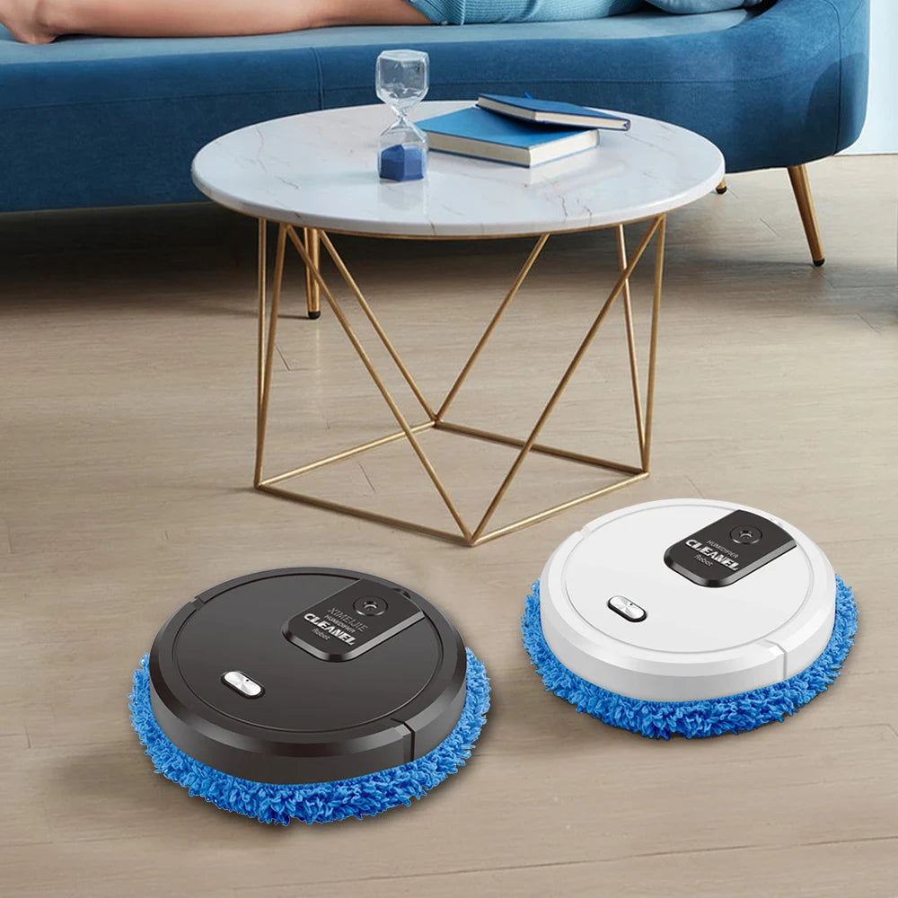 10000rpm Mopping Machine, Wet and Ary Dual-Purpose Mopping Machine, Automatic Mopping Machine-White/Black