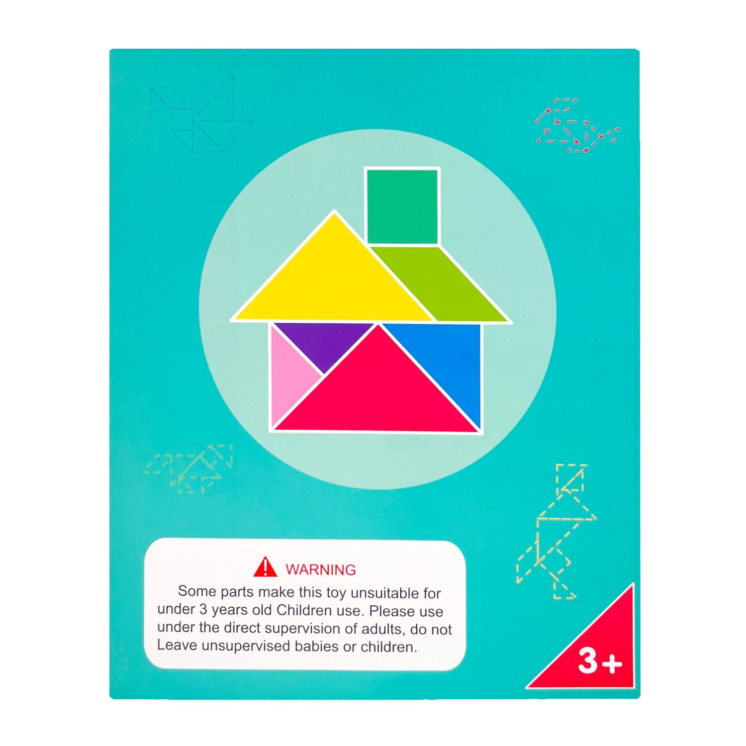 1pc Wooden Jigsaw Puzzle Children Learning Educational Toys Magnetic Tangram 3D Puzzles for Kids Thinking Training Games