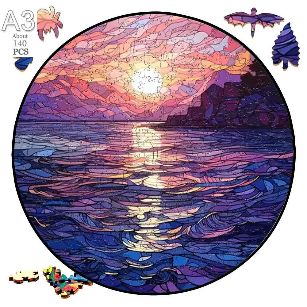 Beautiful Train Dog Wooden Puzzle Animal Puzzle Wood  Intelligent Jigsaws for Kids Adult Holiday Gifts DIY Toys