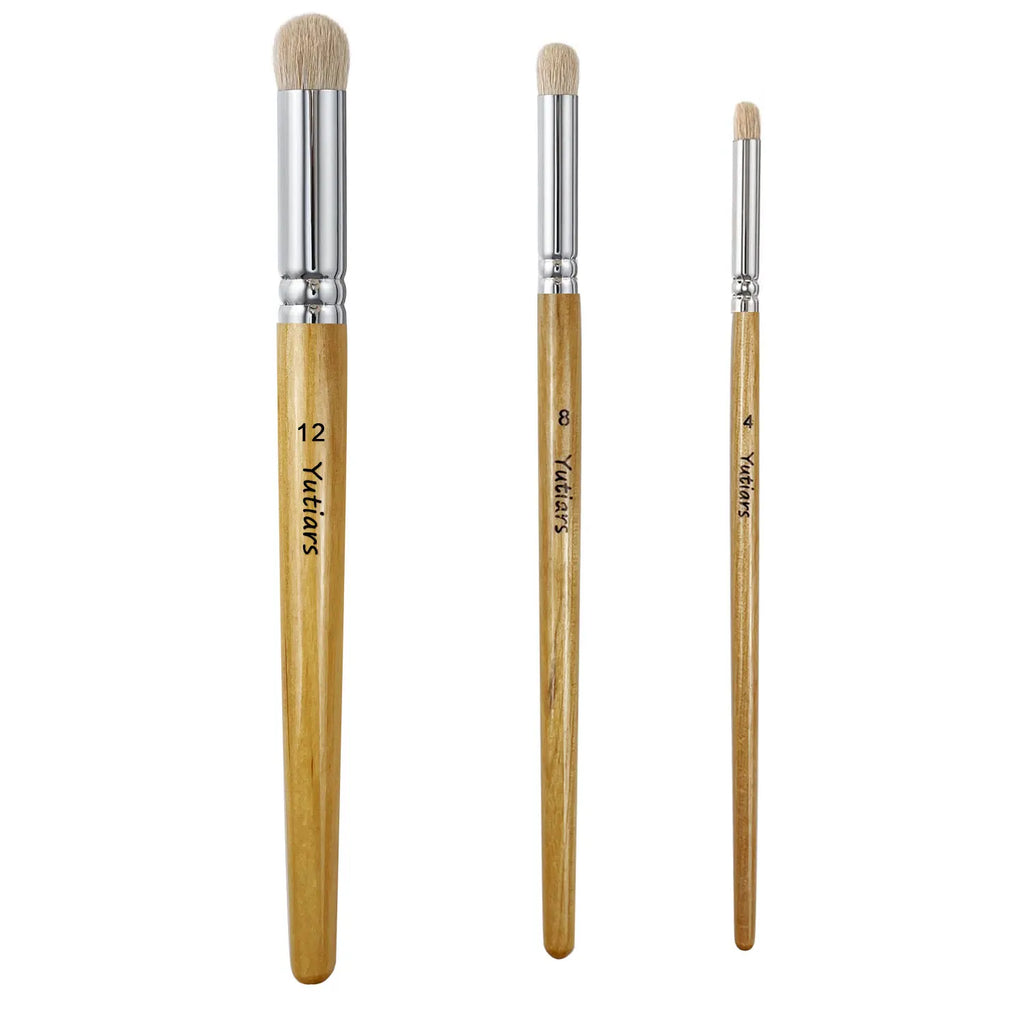 Miniature Paint Brushes Set - Premium Goat Hair Dry Brushes for Model Painting, Domed Drybrush Kit for Scale Models & Miniatures