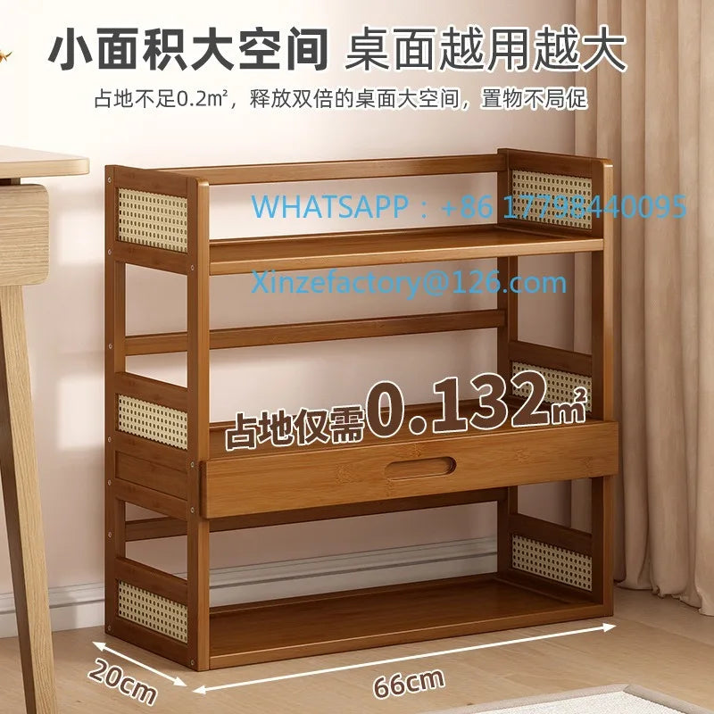 Desktop Bookshelf Shelf Desktop Office Computer Storage Rack Simple Multi-layer Small Bookshelf Home Bookcase Storage