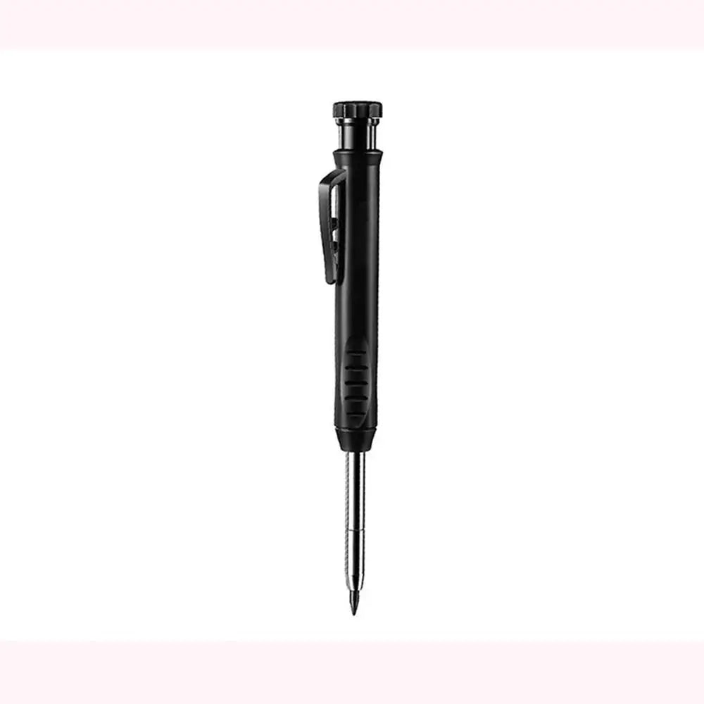 2.8mm Woodworking Pencil Deep Hole Marking Long Head Solid Carpenter Pencil Built-in Sharpener Metal Woodworking Marking Tool