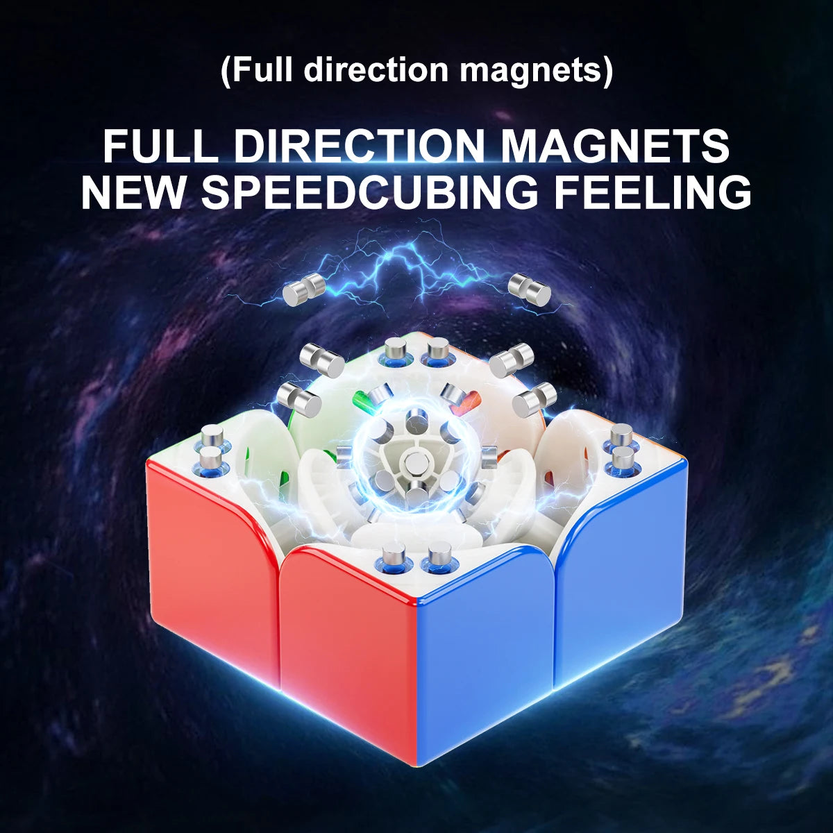 [ECube] YJ MGC Beta 2x2 Magnetic Ball Core Speed Cube Stickerless Magic Cube Magnetic System for Smooth Stable Performance