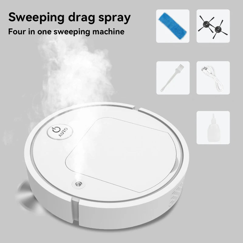 Lenovo 4 In 1 Spray Sweeping Robot Mopping & Vacuuming Strong Clean Air Purification Intelligent Robot Household Appliance