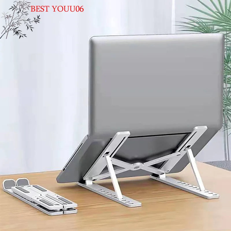 Hot Universal Laptop Stand Adjustable Notebook Holder For Macbook Non-slip Foldable Cooling Base Bracket For Laptop Tablet Phone