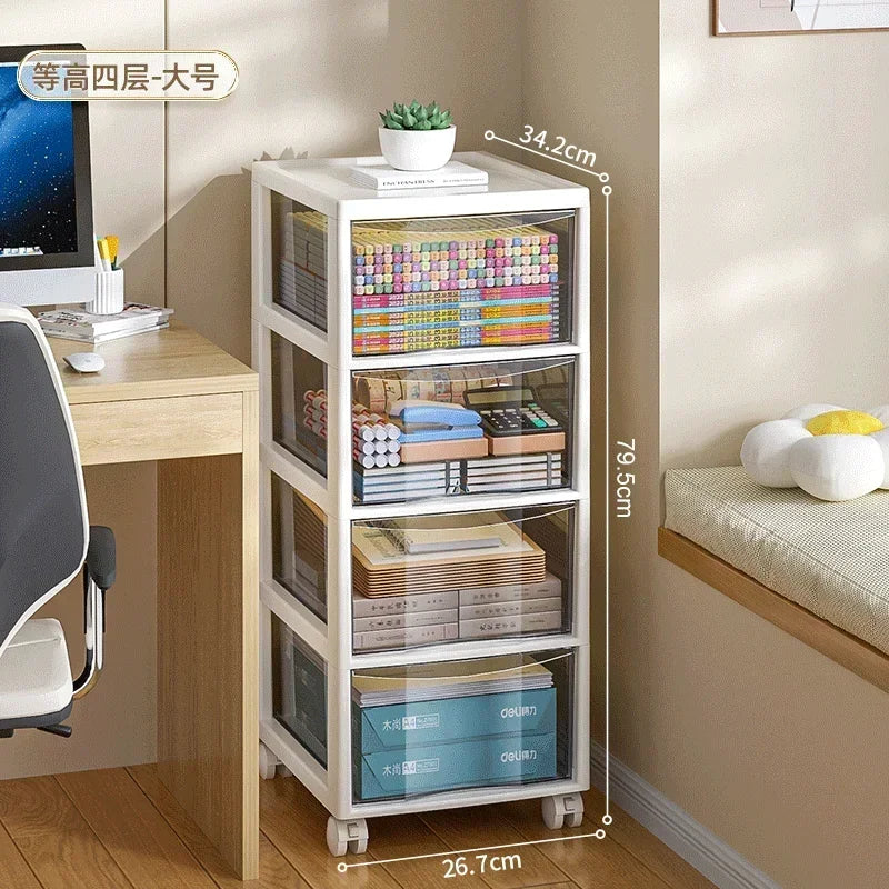 Moisture Proof File Cabinet for Students Office Storage Bin Anti Slip A4 Drawer Wear Resistant Stationery Rack Durable