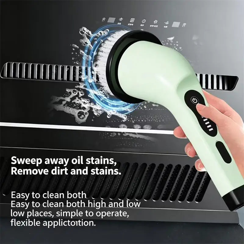 Cordless Spin Scrubber Electric Multipurpose Cleaning Brush for Kitchen Bathroom Toilet - Household Hair Brushes And Mops