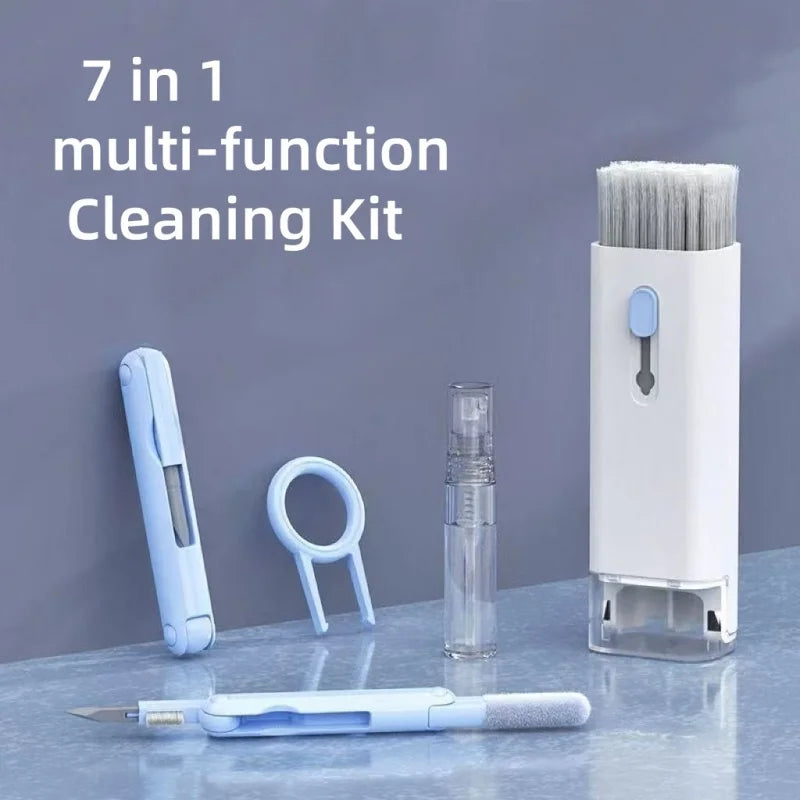 7-in-1 Computer Keyboard Cleaner Brush Kit Earphone Cleaning Pen For Headset iPad Phone Cleaning Tools Cleaner Keycap Puller Kit