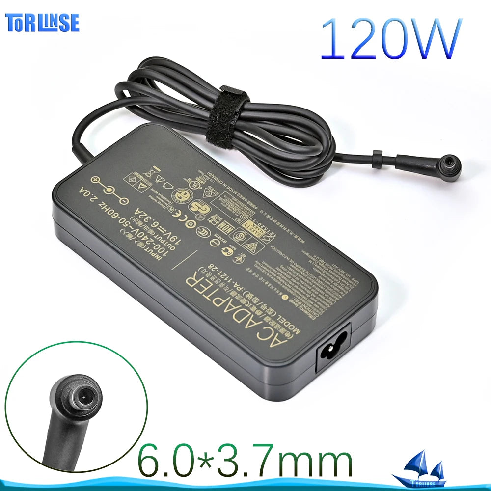 19V 6.32A 120W 6.0*3.7mm Adapter Power Charger For Asus TUF Gaming FX705GM FX705GE FX705GD FX505 FX505GD FX505GE FX505GD FX505DY