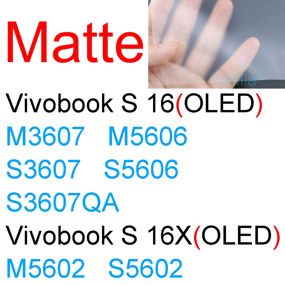 Screen Protector for ASUS Vivobook N6506 S5506 S5507 M5506 M5606 S5406 M5406 M7601 M7600 N7600 HD Clear Matte Frosted Skin Film