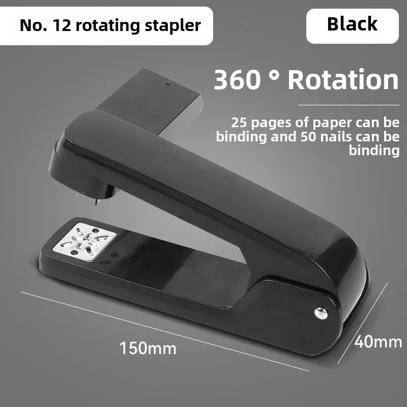 1pc 360° Rotatable Stapler with Staple Remover, Heavy Duty Stapling Machine for Home Office, Large Capacity & Strong Clutch