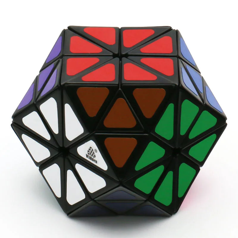 WitEden Rainbow Plus Cube 2x2x2 Twisty Puzzle Stickerless Black Original Plastic Ice Orange Collection Magic Toy Brain Teaser