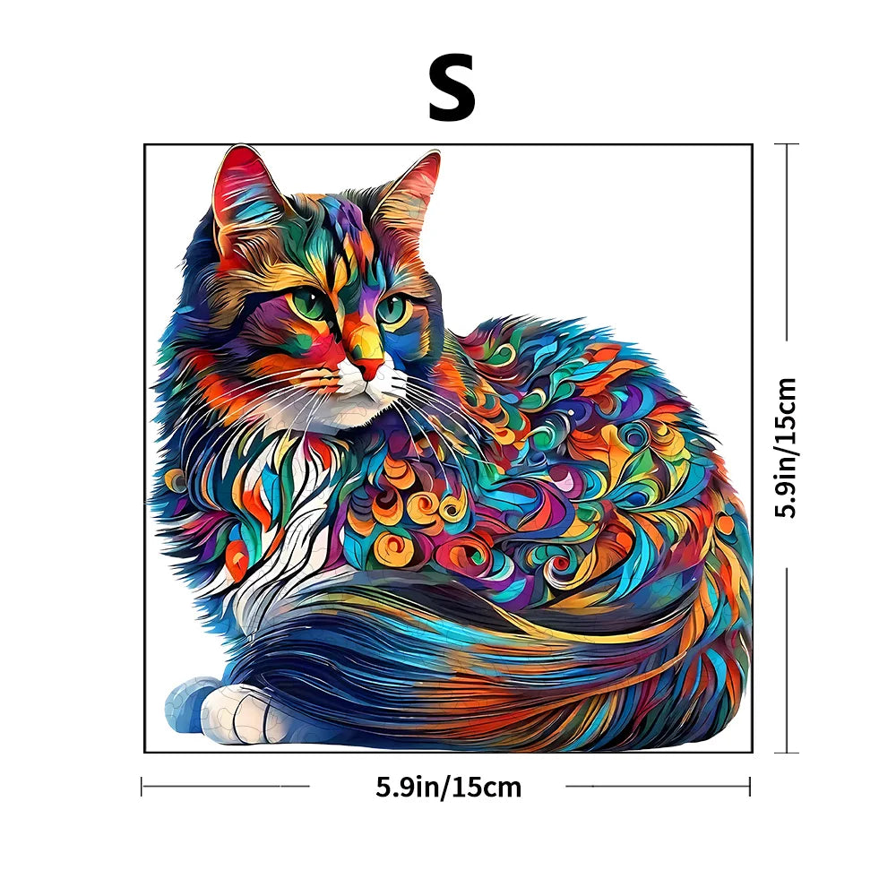 Adult advanced plywood puzzle, unique irregular animal shaped particles, suitable for home games and home decoration - ideal gif