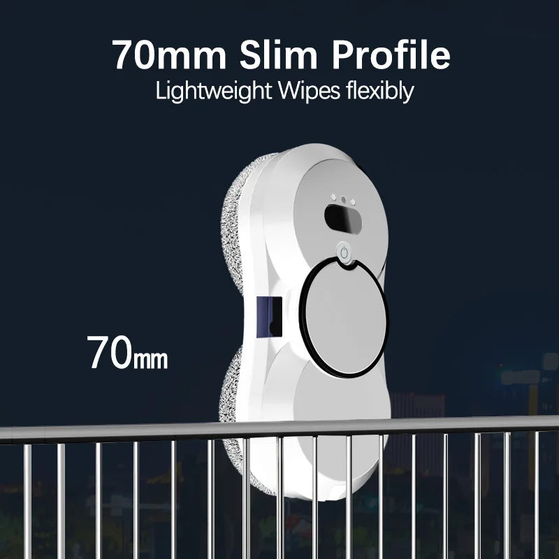 Smart Window Cleaning Robot Auto-Spray Electric Glass Cleaner with Remote Control 2800Pa Strong Suction for Home & High-Rise