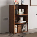 3-Tier Storage Cabinet, Retro Style Bookcase, Bamboo Cabinet for Kitchen, living room & Office Storage, Simple Assembly