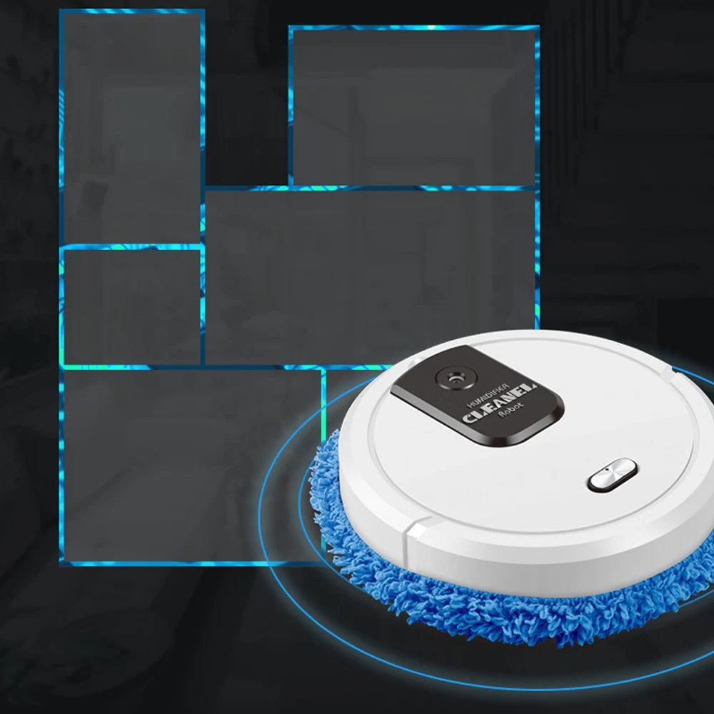 10000rpm Mopping Machine, Wet and Ary Dual-Purpose Mopping Machine, Automatic Mopping Machine-White/Black