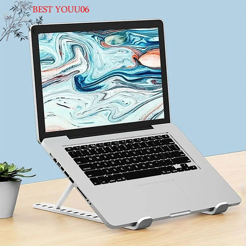 Hot Universal Laptop Stand Adjustable Notebook Holder For Macbook Non-slip Foldable Cooling Base Bracket For Laptop Tablet Phone