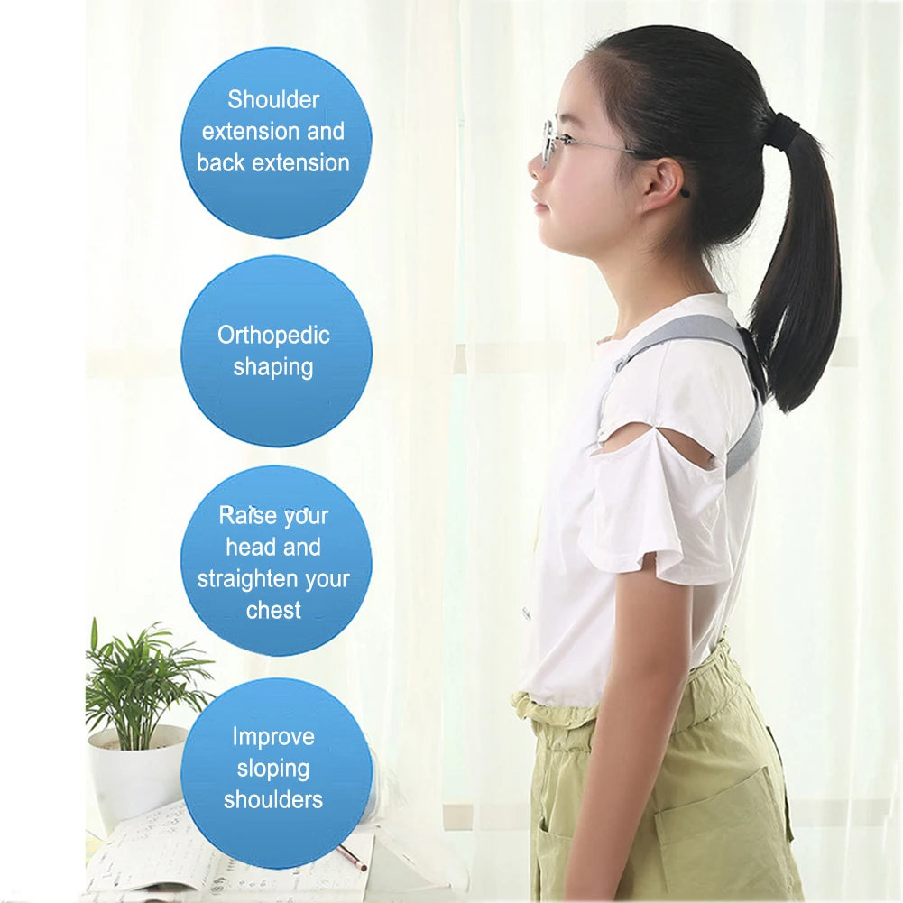 8-shaped Shoulder Training Corrector Smart Sensor 400mAh Back Correction Belts Vibration Reminder Adjustable for Children Adults