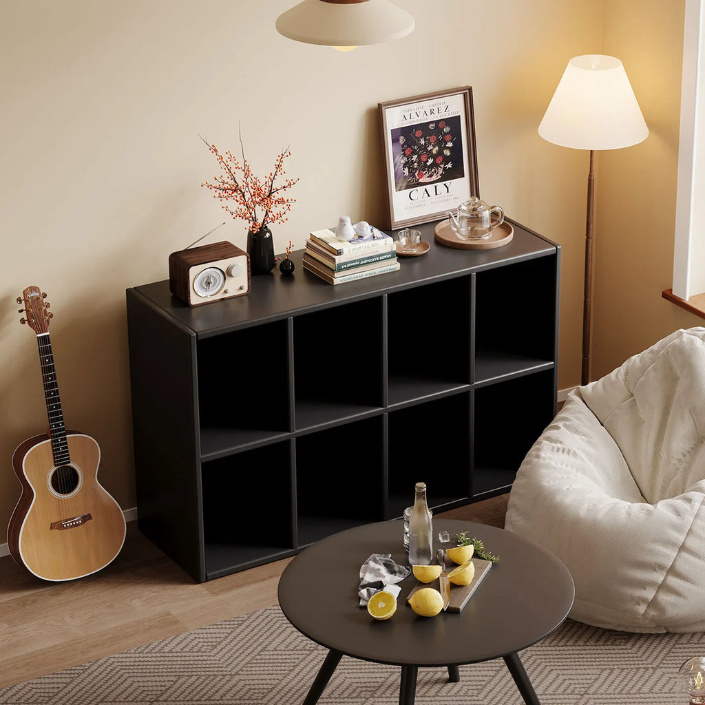 Kalek lattice cabinet free combination bookshelf floor shelf household living room wall low cabinet bookcase eight cabinets