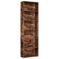 6 Shelf Tall Bookcase 71.4 Inch Wood Bookshelf Industrial Rustic Style Home Office Storage Organizer Sturdy 6 Tier Shelving