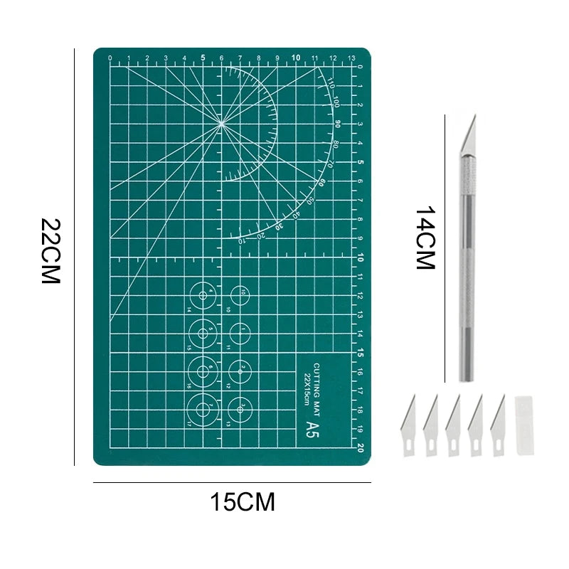 Craft Knife Precision Cutter and Self Healing Cutting Craft Mat Hobby Knife Set for Art Hobby Craft Scrapbooking Stencil