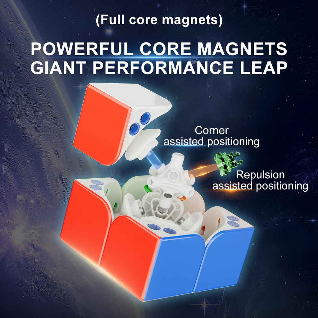 [ECube] YJ MGC Beta 2x2 Magnetic Ball Core Speed Cube Stickerless Magic Cube Magnetic System for Smooth Stable Performance