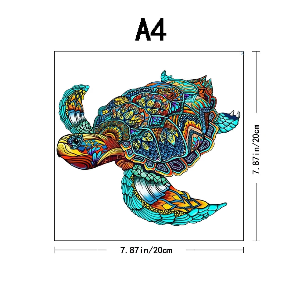 Adult advanced plywood puzzle, unique irregular animal shaped particles, suitable for home games and home decoration - ideal gif