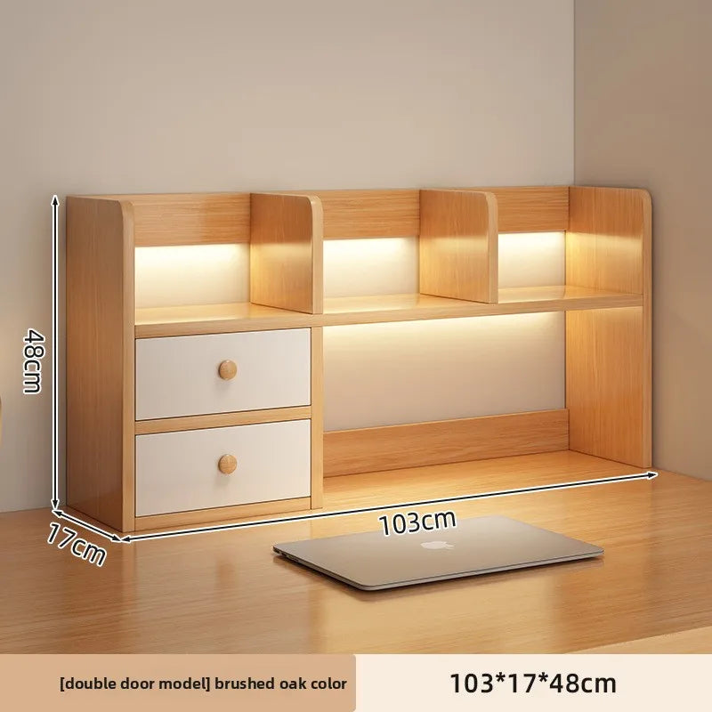 New Model Desktop Bookshelf Shelf Bedroom Office Table Small Multi-layer Shelf Living Room Desk Storage Simple Bookcase Factory