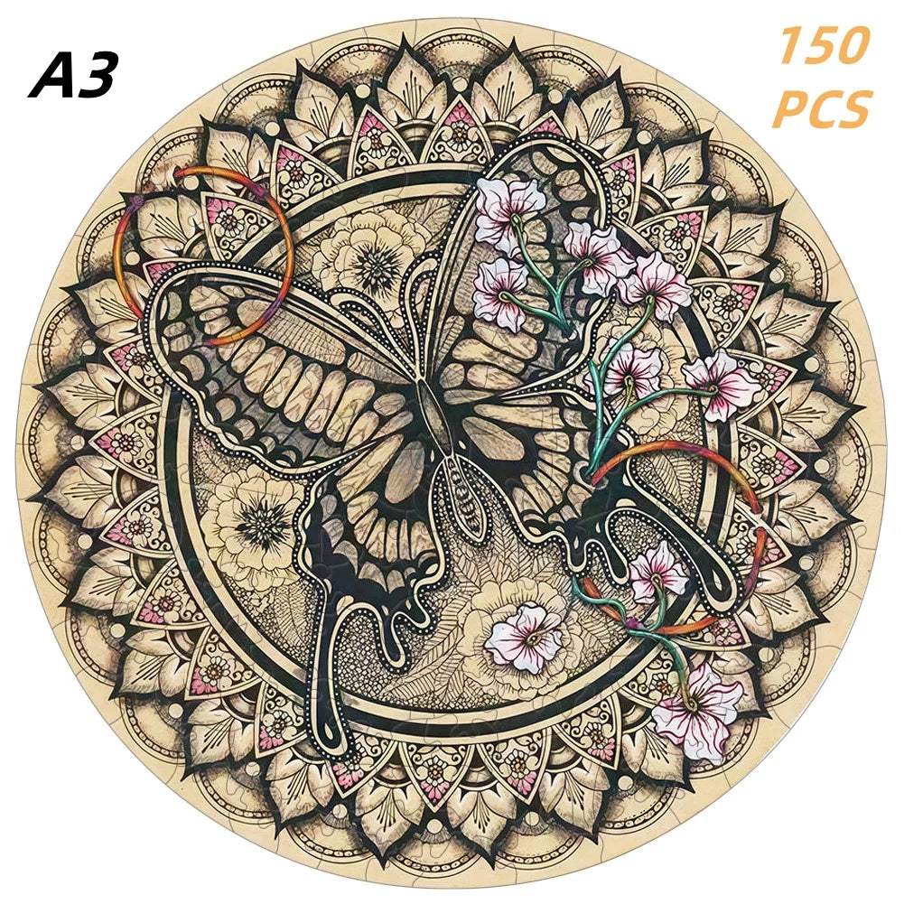 Seashell Wooden Puzzle for Adults Game Whimsy Coastal Ocean Decor Wood Jigsaw Art  Puzzle Board Educational Christmas Gifts Toys