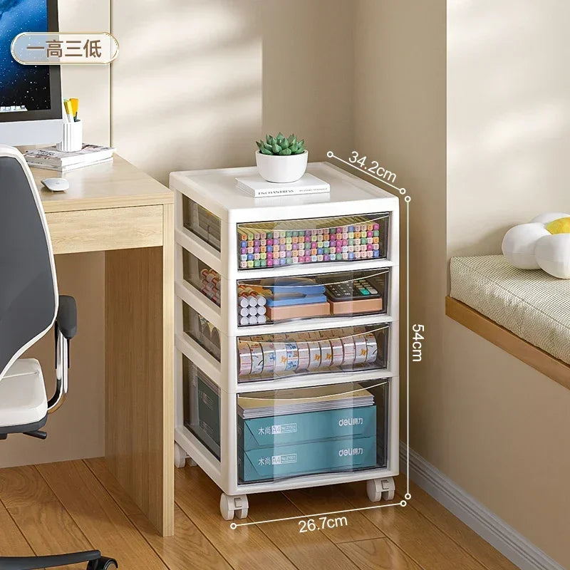 Moisture Proof File Cabinet for Students Office Storage Bin Anti Slip A4 Drawer Wear Resistant Stationery Rack Durable