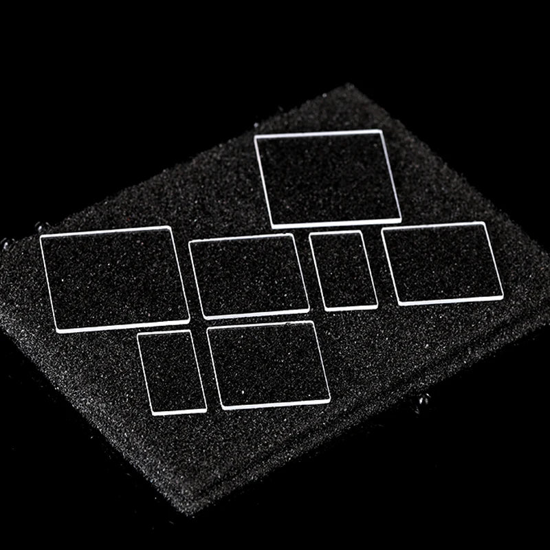 JGS1 Fused Silica Quartz Glass Square Plate High Transmittance For Lab Optical Analysis Micobial Observation Custom Size