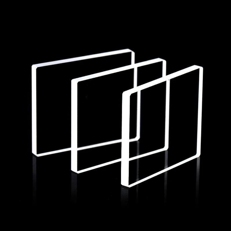 JGS1 Fused Silica Quartz Glass Square Plate High Transmittance For Lab Optical Analysis Micobial Observation Custom Size