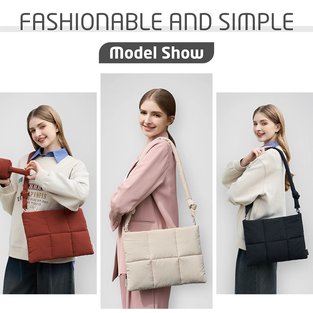 14 16 inch Laptop Shoulder Sleeve Bag for Girl Cute Laptop Case for Macbook Pro/Air,Lenovo Lightweight Quilted Notebook Bag